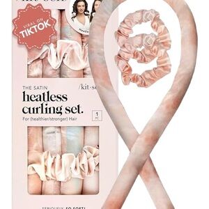 NEW Kitsch Satin Heatless Curling Set - Pink
